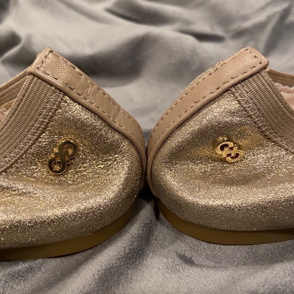 Cole Haan, Elbridge Gold Tan Metallic Leather Cap Toe Ballet Flat Woman’s Size 6 - Picture 4 of 9